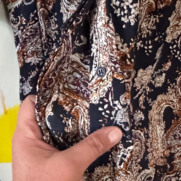 🌟🍄🧡☕️💙MELLODAY Multicolor Paisley Top - Picture 8 of 12